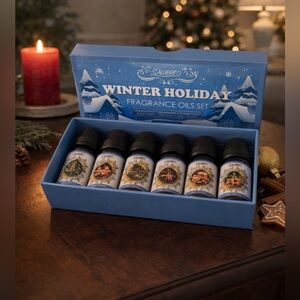 SALUBRITO Winter Holiday Fragrance Oils Set | 6pc Seasonal Aromatherapy Oils